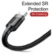 Baseus Gevlochten USB Type C Kabel 2 Meter 2A Zwart Grijs afbeelding 8