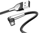Baseus Micro-USB Gevlochten Nylon Haakse Kabel 1 Meter Zwart afbeelding 1