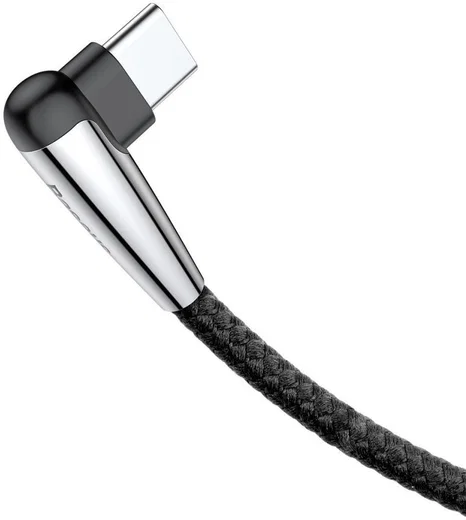 Baseus Fast Charge Haakse Hoek USB-C Kabel 1 Meter Zwart afbeelding 6