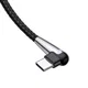 Baseus Fast Charge Haakse Hoek USB-C Kabel 1 Meter Zwart afbeelding 8