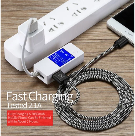 Dux Ducis Fast Charging 2.1A USB-C Oplaad Kabel 3 Meter afbeelding 5