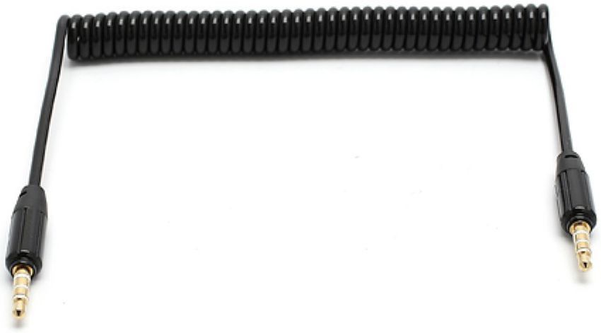 Rekbare Universele Aux kabel 3.5mm Jack naar 3.5mm Jack 1 Meter Zwart afbeelding 1