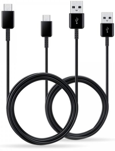 Originele Samsung USB-A naar USB-C Kabel 1.5 Meter Zwart (2-Pack) afbeelding 1