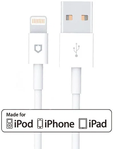 RhinoShield iPhone MFI Lightning Kabel 2 Meter Wit afbeelding 2