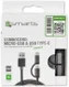 4Smart ComboCord Micro-USB en USB-C Gevlochten Kabel 2 Meter Grijs afbeelding 2