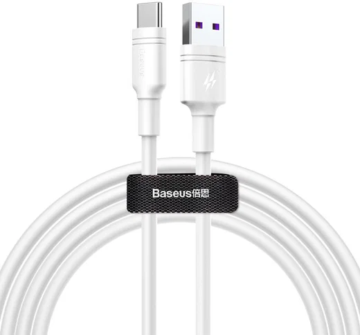 Baseus USB-C SuperCharge Kabel 2 Meter 5A Wit afbeelding 1