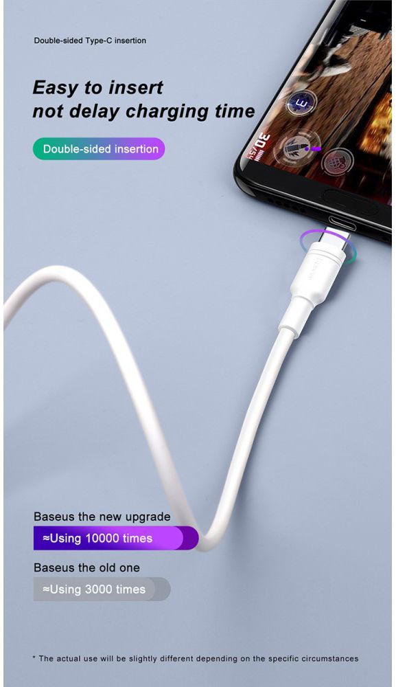 Baseus USB-C SuperCharge Kabel 1 Meter Wit afbeelding 17