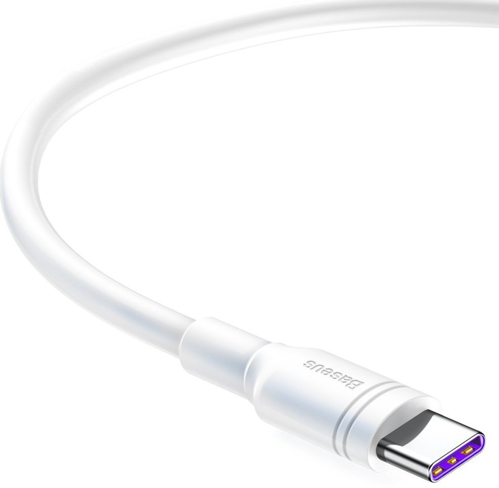 Baseus USB-C SuperCharge Kabel 1 Meter Wit afbeelding 3