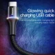 Baseus Gevlochten USB-C Kabel 2 meter LED Indicator Lampje 2A Zwart afbeelding 8
