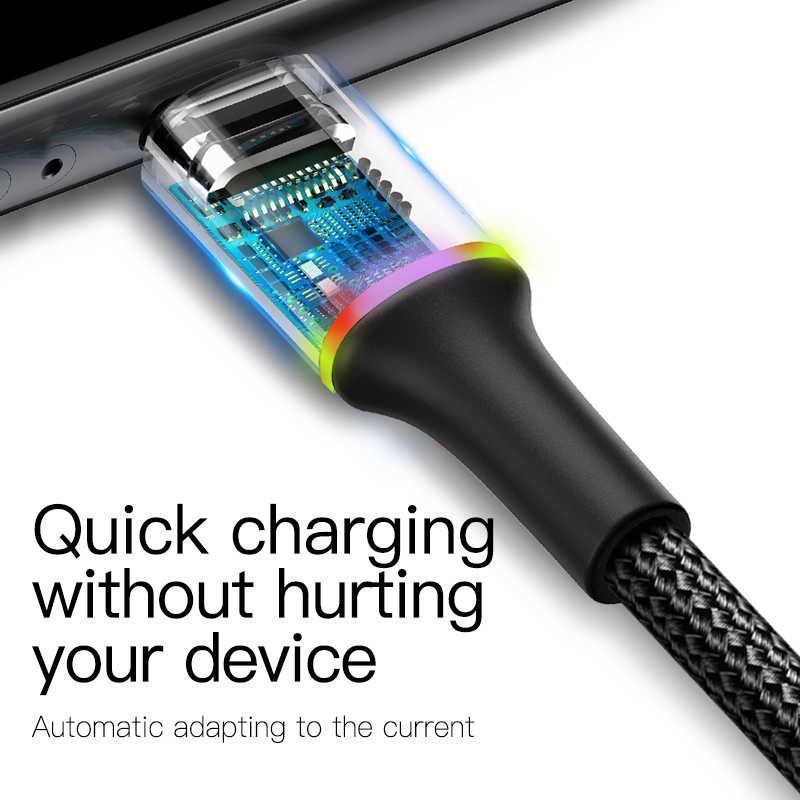 Baseus Gevlochten USB-C Kabel 1 Meter met LED Indicator Lampje Zwart afbeelding 7