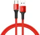 Baseus Gevlochten USB-C Kabel 2 Meter LED Indicator Lampje 2A Rood afbeelding 1