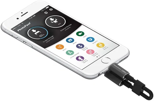 Gigastone PhotoFast Lightning Kabel met ingebouwde Dataopslag 64GB afbeelding 2