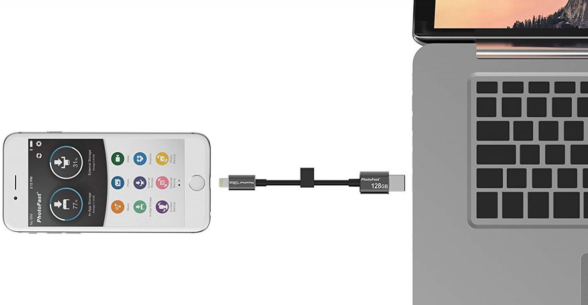 Gigastone PhotoFast Lightning Kabel met ingebouwde Dataopslag 64GB afbeelding 5