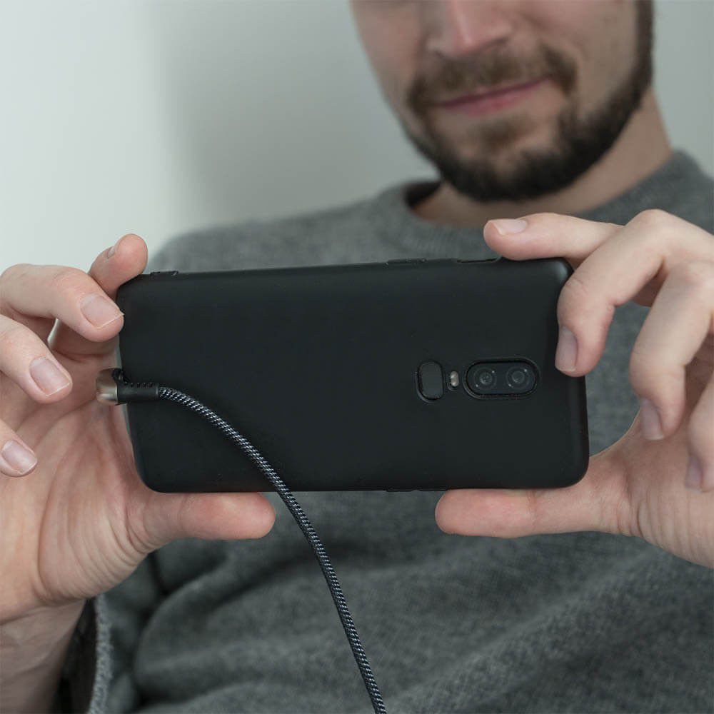 4Smarts Gamecord Apple Gevlochten USB-C Kabel 1 Meter Zwart afbeelding 3