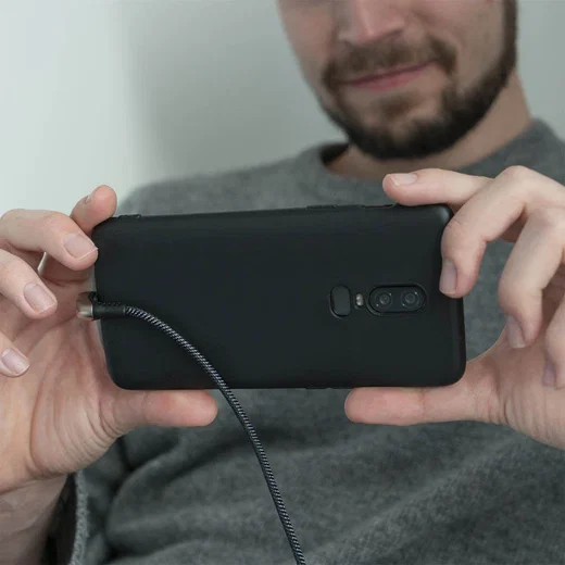 4Smarts Gamecord Apple Gevlochten USB-C Kabel 1 Meter Zwart afbeelding 3