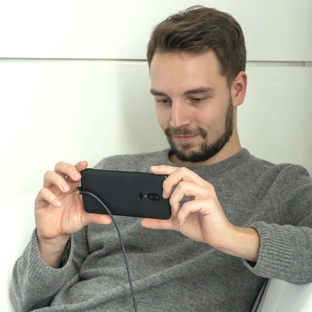 4Smarts Gamecord Apple Gevlochten USB-C Kabel 1 Meter Zwart afbeelding 4