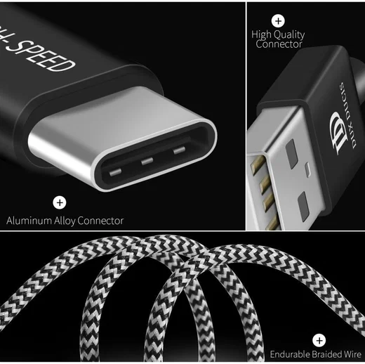 Dux Ducis Fast Charging 2.1A USB-C Oplaad Kabel 1.5 Meter afbeelding 9