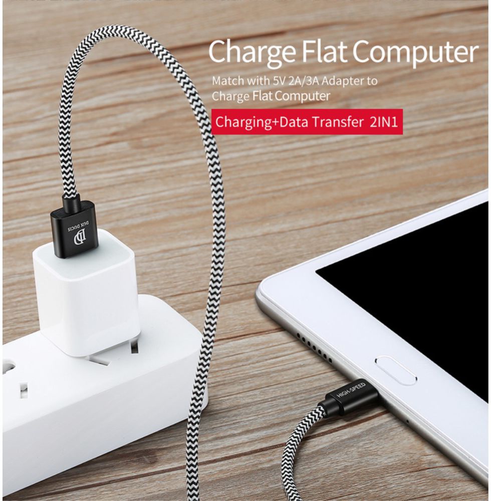 Dux Ducis Fast Charging 2.1A Micro USB Oplaad Kabel 3 Meter afbeelding 13