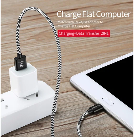 Dux Ducis Fast Charging 2.1A Micro USB Oplaad Kabel 3 Meter afbeelding 13