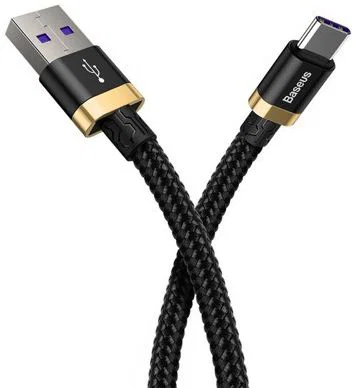 Baseus Gevlochten USB-C Flash Charge Kabel 2 Meter Goud afbeelding 3