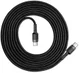 Baseus Cafule USB-C 3A/60W Fast Charge Gevlochten Kabel 1m Zwart/Grijs afbeelding 2