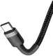 Baseus Cafule USB-C 3A/60W Fast Charge Gevlochten Kabel 1m Zwart/Grijs afbeelding 7