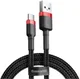 Baseus Gevlochten USB-C Fast Charge Kabel 1 Meter 3A Zwart Rood afbeelding 1