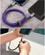 Baseus Gevlochten USB-C Fast Charge Kabel met LED 2 Meter Zwart afbeelding 22