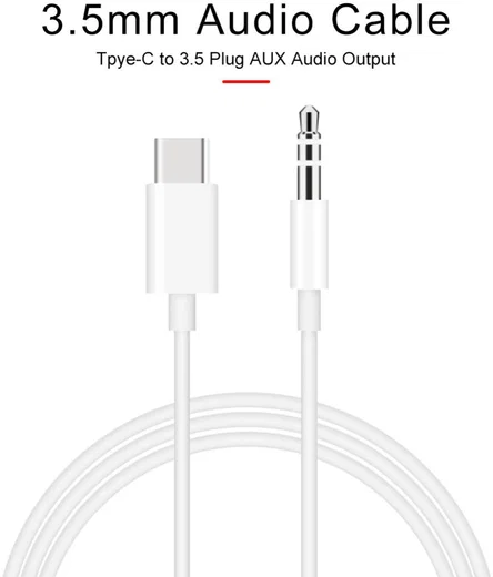 USB-C naar Jack 3.5mm Audio Adapter Wit afbeelding 3