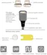 4smarts 2x Lightning Connectors met USB Kabel GRAVITYCord 2.0 1M Grijs afbeelding 4
