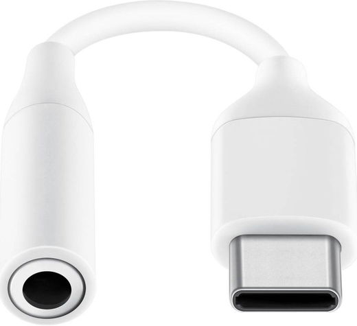 Originele Samsung USB-C naar 3.5mm Headset Jack Adapter Wit afbeelding 2