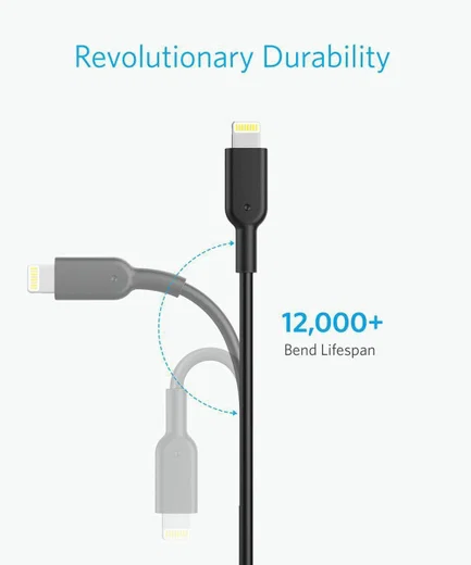 Anker PowerLine II Apple Lightning Kabel 1.8m Zwart afbeelding 2