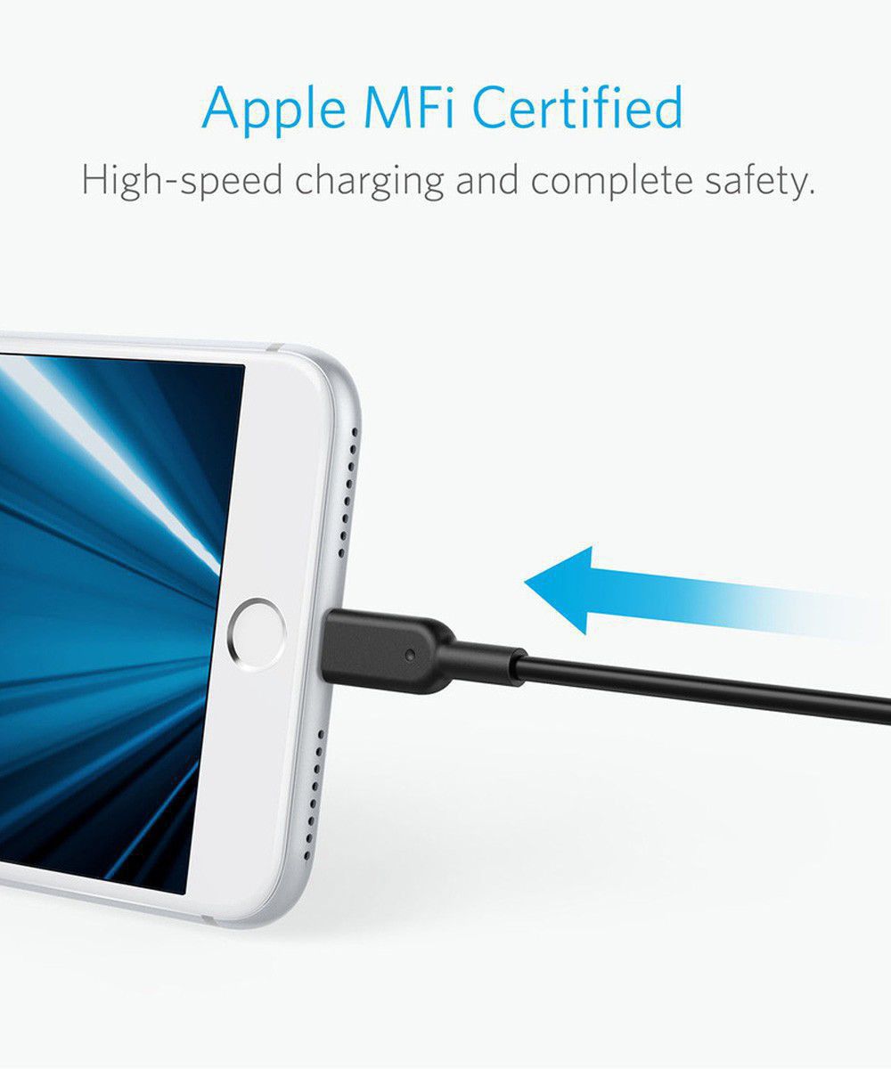 Anker PowerLine II Apple Lightning Kabel 1.8m Zwart afbeelding 4