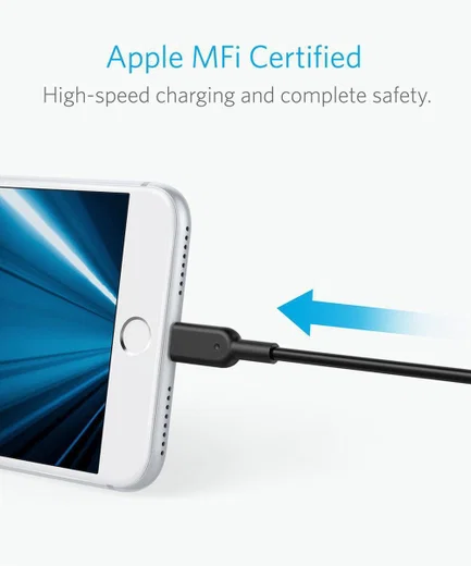 Anker PowerLine II Apple Lightning Kabel 1.8m Zwart afbeelding 4