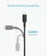 Anker PowerLine II Apple Lightning Kabel 3m Zwart afbeelding 3