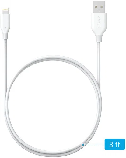 Anker PowerLine Apple Lightning Kabel 0.9m Wit afbeelding 2