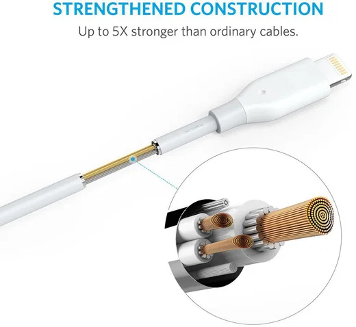 Anker PowerLine Apple Lightning Kabel 0.9m Wit afbeelding 3