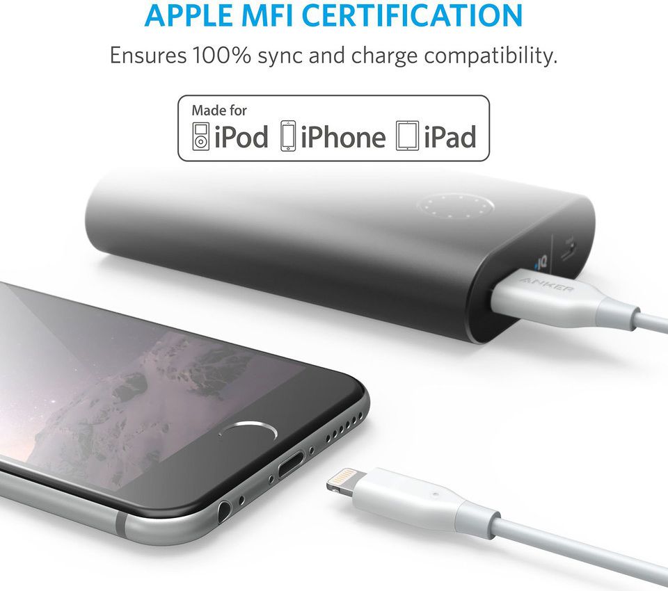 Anker PowerLine Apple Lightning Kabel 1.8m Wit afbeelding 5