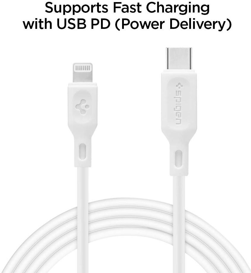 Spigen Essential USB-C Lightning Kabel 1 Meter Wit afbeelding 5