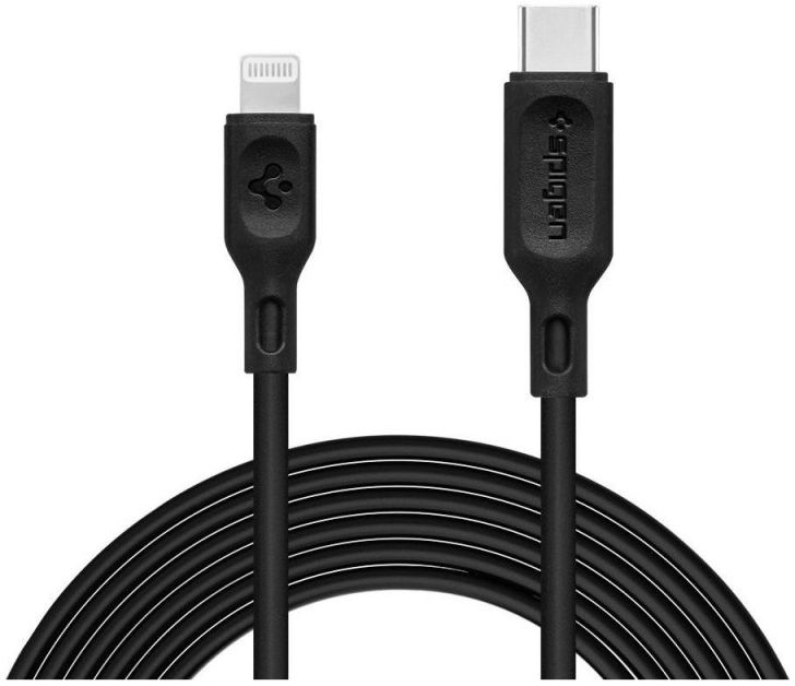Spigen Essential USB-C Lightning Kabel 1 Meter 2-Pack Zwart afbeelding 1