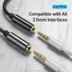 Baseus USB-C to 3.5mm headphone Jack Zwart afbeelding 6