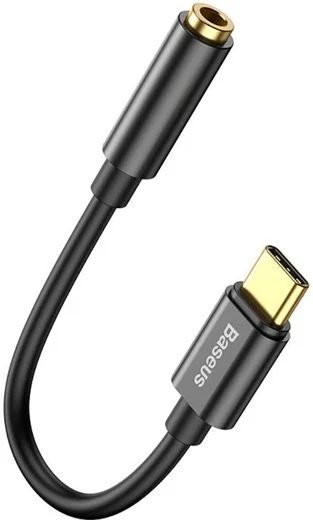 Baseus USB-C to 3.5mm headphone Jack Zwart afbeelding 8