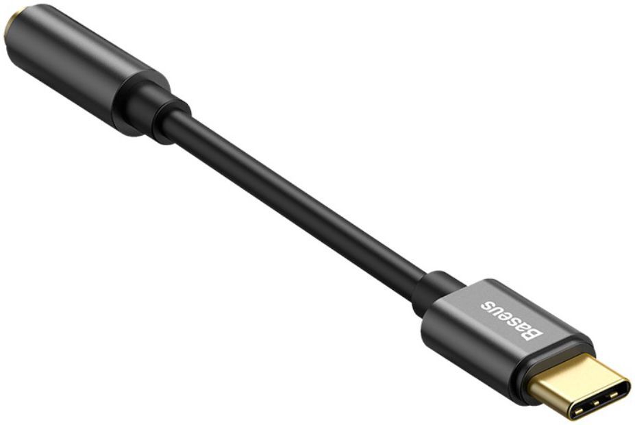 Baseus USB-C to 3.5mm headphone Jack Zwart afbeelding 7