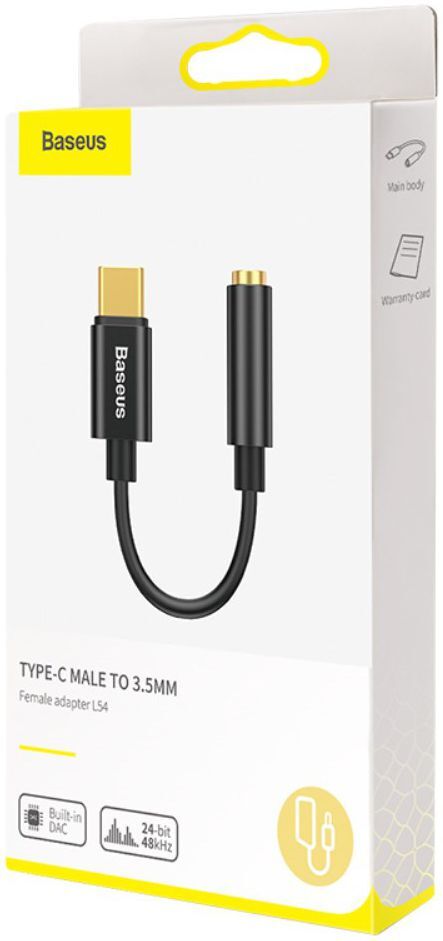 Baseus USB-C to 3.5mm headphone Jack Zwart afbeelding 14
