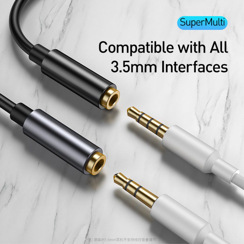 Baseus USB-C to 3.5mm headphone Jack Donker Grijs afbeelding 6
