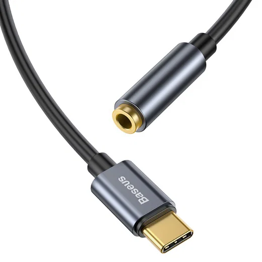 Baseus USB-C to 3.5mm headphone Jack Donker Grijs afbeelding 8