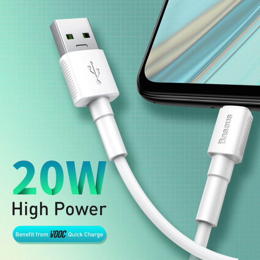 Baseus 20W Quick Charge Micro-USB Kabel 1m Wit afbeelding 13