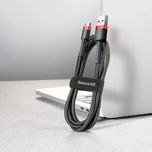 Baseus Cafule Fast Charge Micro-USB Gevlochten Kabel 1m Zwart/Rood afbeelding 6