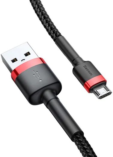 Baseus Cafule Fast Charge Micro-USB Gevlochten Kabel 1m Zwart/Rood afbeelding 4