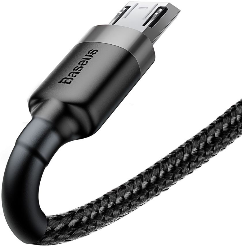 Baseus Cafule Series Micro-USB Gevlochten Kabel 2m Zwart/Grijs afbeelding 5